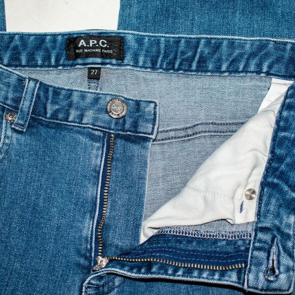 A.P.C. 5 pocket Skinny Denim Jeans Blue Wash Women's 27 - Picture 2 of 12